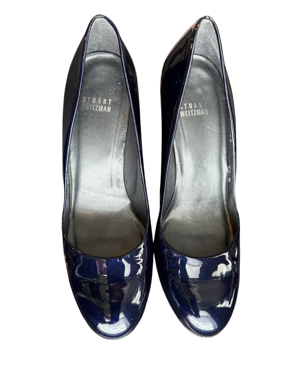 Stuart Weitzman Navy Blue Patent Pumps